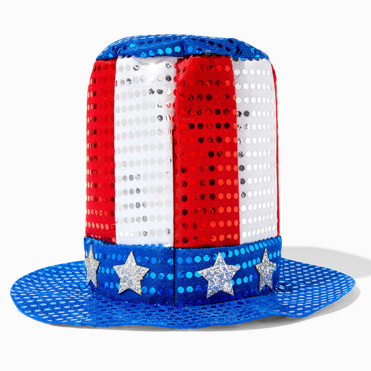 Stars &amp; Stripes Sequin Top Hat,