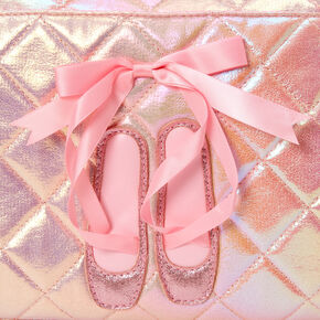Claire&#39;s Club Glitter Ballet Quilted Duffel Bag,