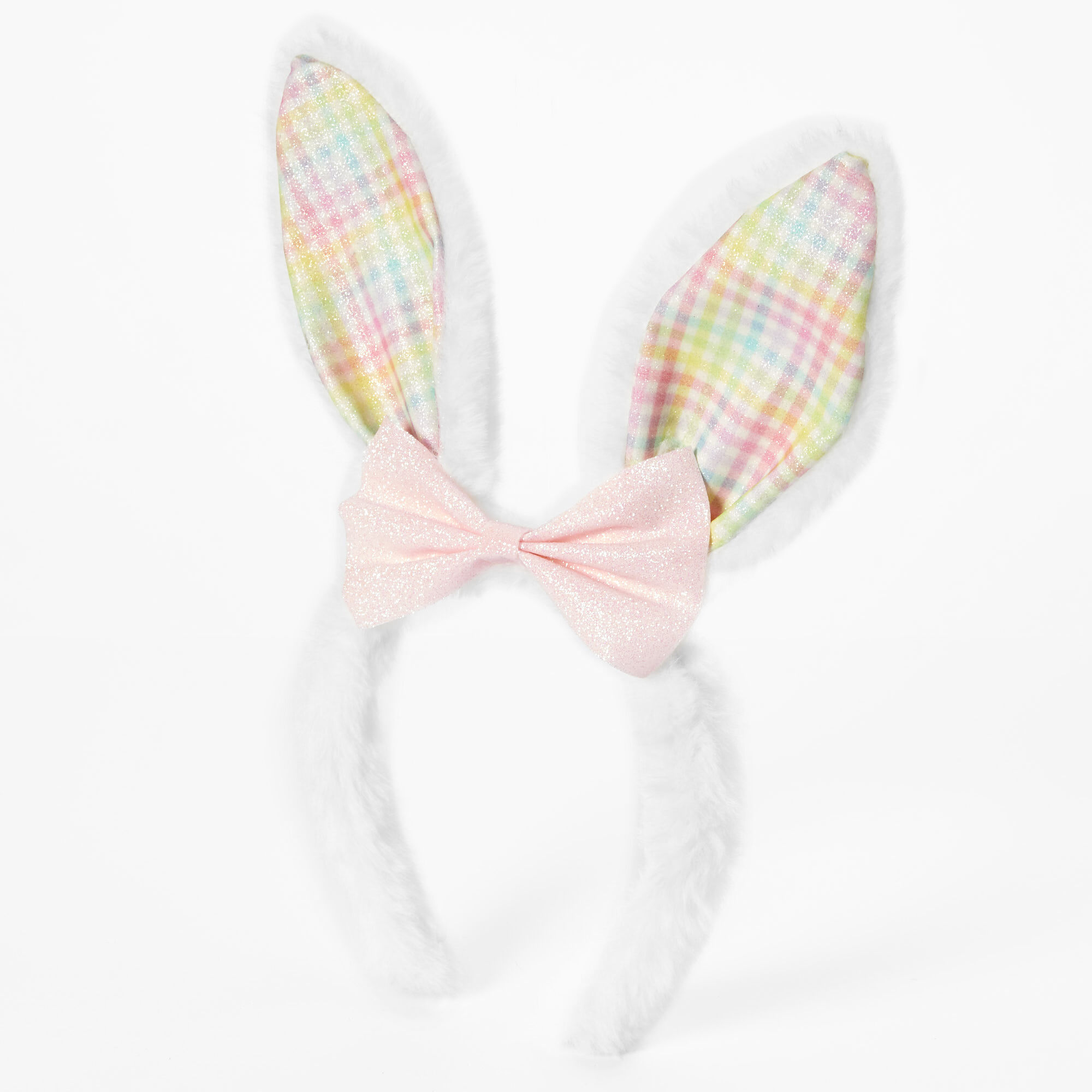 White Easter Bunny Headband, Gloves, & Hair Tie Dress Up Set - 3 Pack,