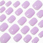 Glossy Light Purple Squoval Vegan Faux Nail Set - 24 Pack,
