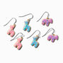 Frosted Animal Cookie Drop Earrings - 3 Pack,