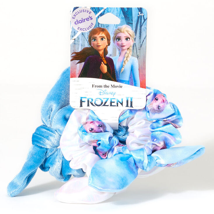 Disney Frozen 2 Knotted Bow Hair Scrunchies Blue 3 Pack Claire S