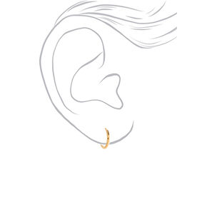 C LUXE by Claire&#39;s 18k Yellow Gold Plated 12MM Hoop Earrings,