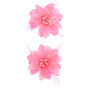Sequin Lily Flower Hair Clips - Neon Pink, 2 Pack,