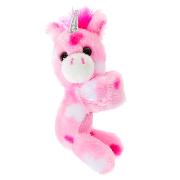 Claire&#39;s Club &#35;Lovable Huggable&reg; Unicorn Slap Bracelet - Pink,