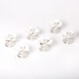 Poppy Flowers Hair Spinners - White, 6 Pack,