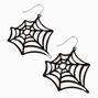 Black Spiderweb Drop Earrings,