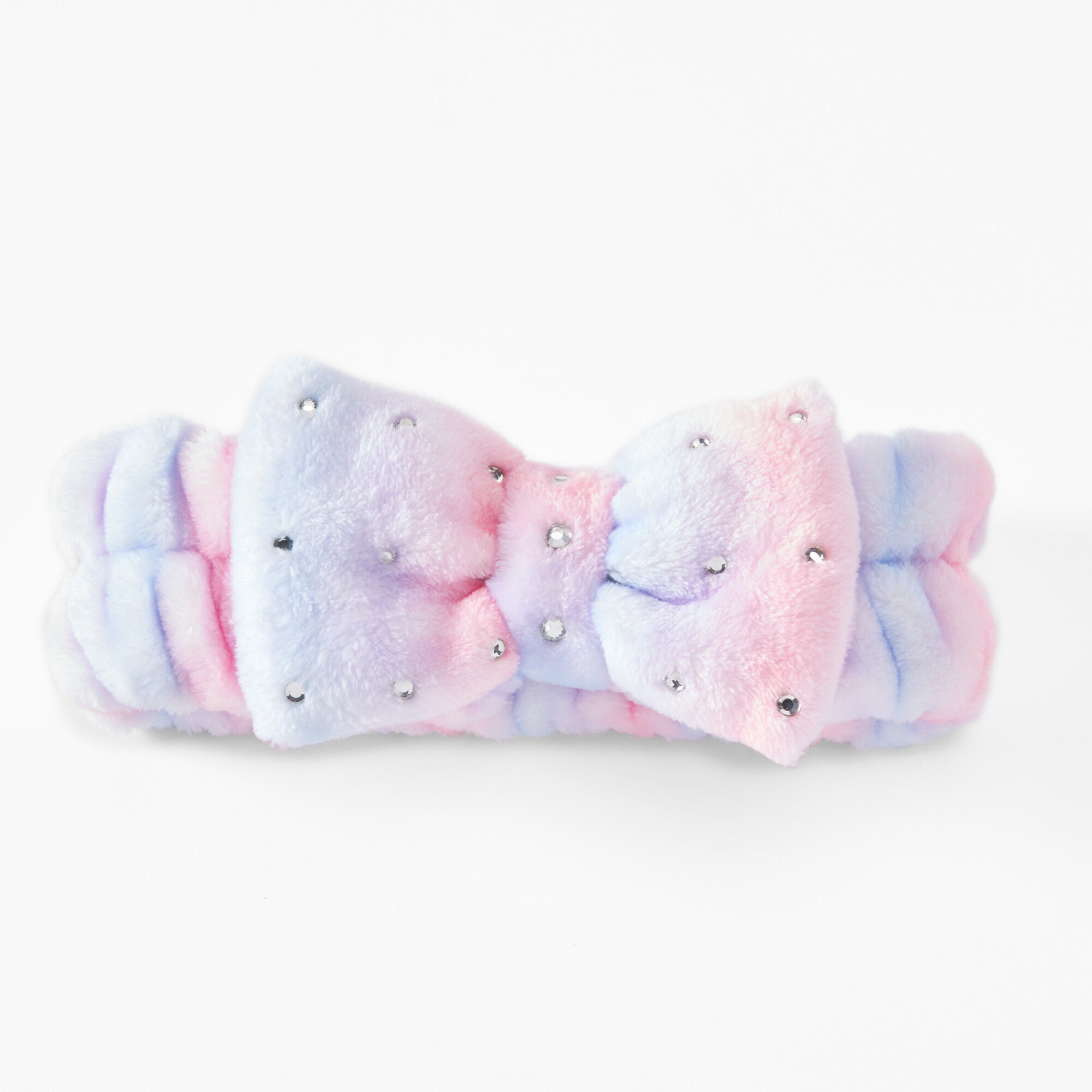 Plush Makeup Bow Headwrap - Pink and Purple,