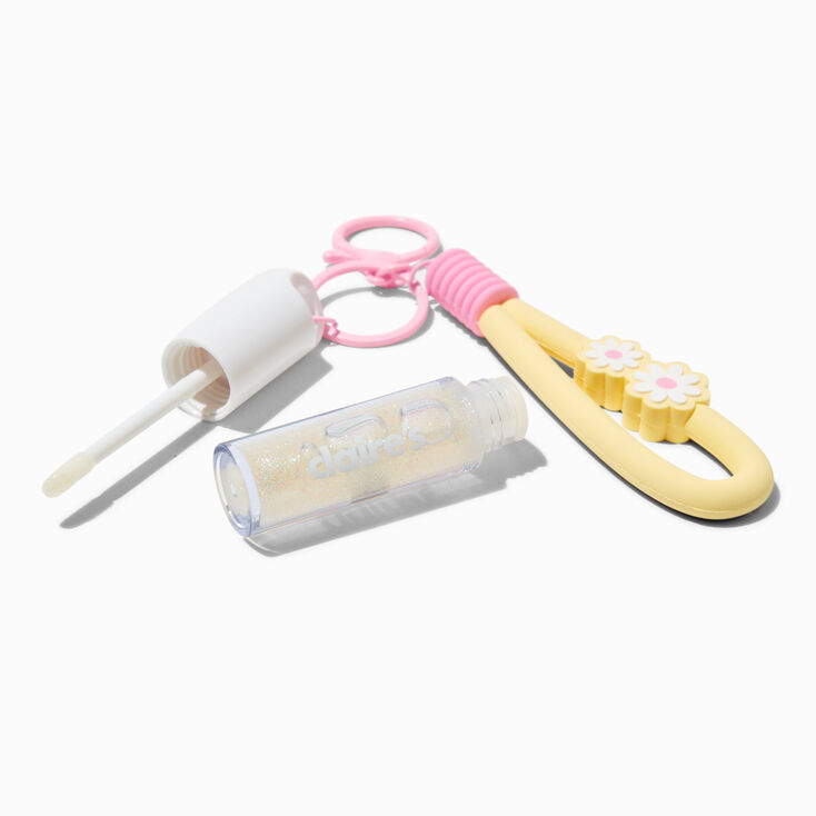 Yellow Daisy Lip Gloss Keychain,