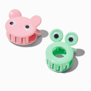 Claire&#39;s Club Pink &amp; Green Critter Hair Claws - 2 Pack,