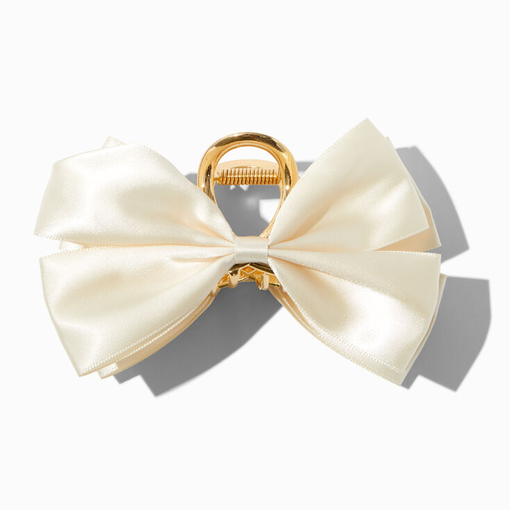 Gold-tone Ivory Double Bow Hair Claw,