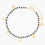 Gold Happy Face Beaded Anklet,