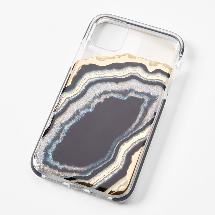 Black &amp; Gold Agate Clear Phone Case - Fits iPhone&reg; 11,