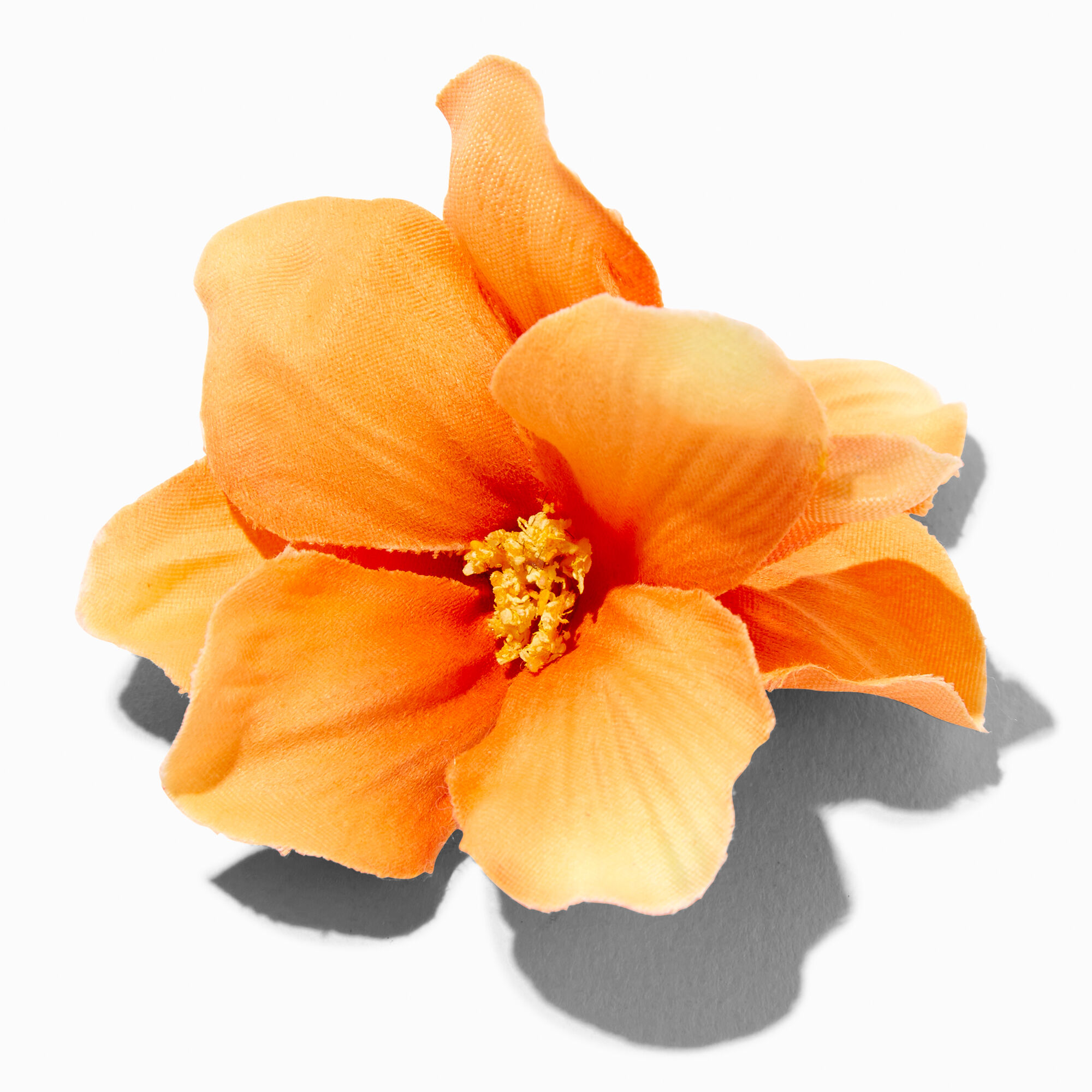 View Claires Hibiscus Flower Hair Clip Orange information