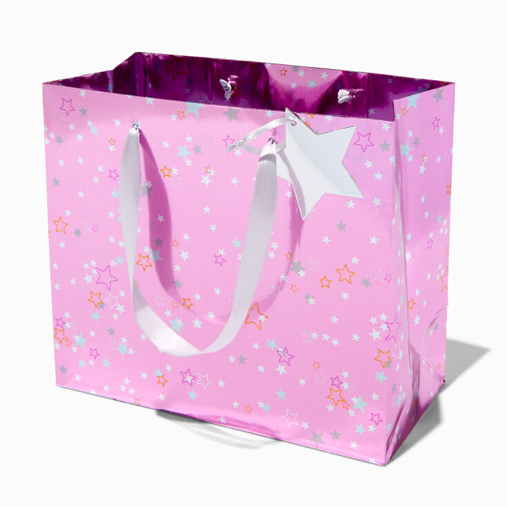 Pink Star Tissue Paper &amp; Medium Gift Bag,