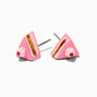 Pink Layer Cake Stud Earrings,