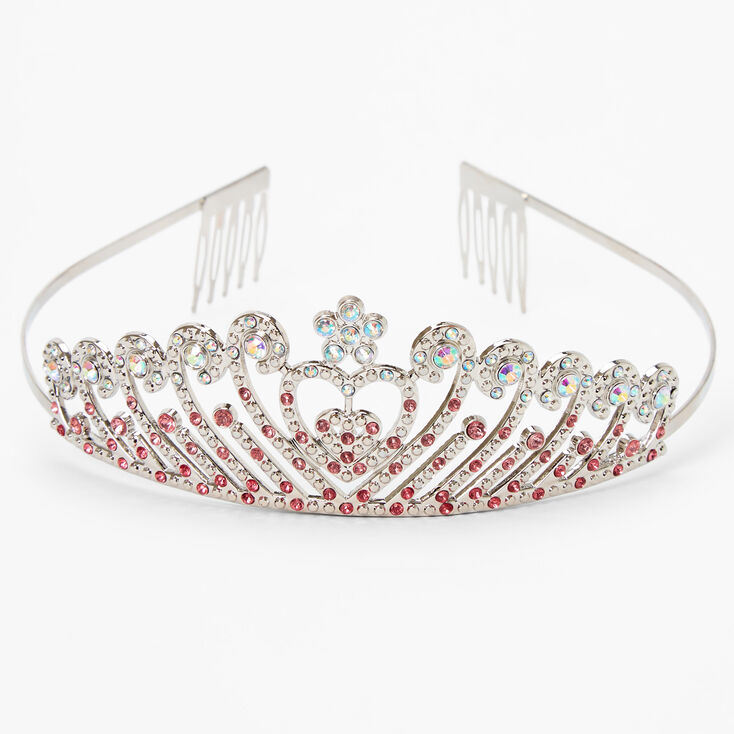 Claire's Club Pink Ombre Heart Tiara | Claire's US