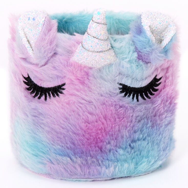 Claire's Panier aimanté pour casier licorne en peluche pastel