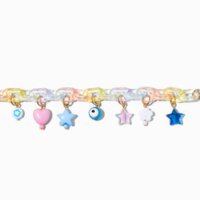 Gold Star Chainlink Acrylic Charm Bracelet,