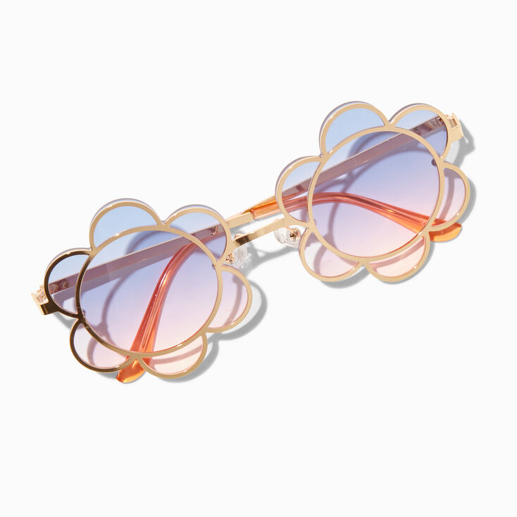 Metal Flower Sunglasses,