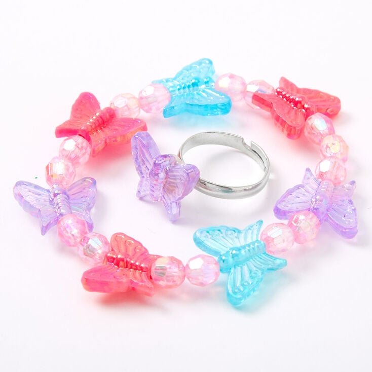 Claire&#39;s Club Beaded Butterfly Jewelry Set - 3 Pack,