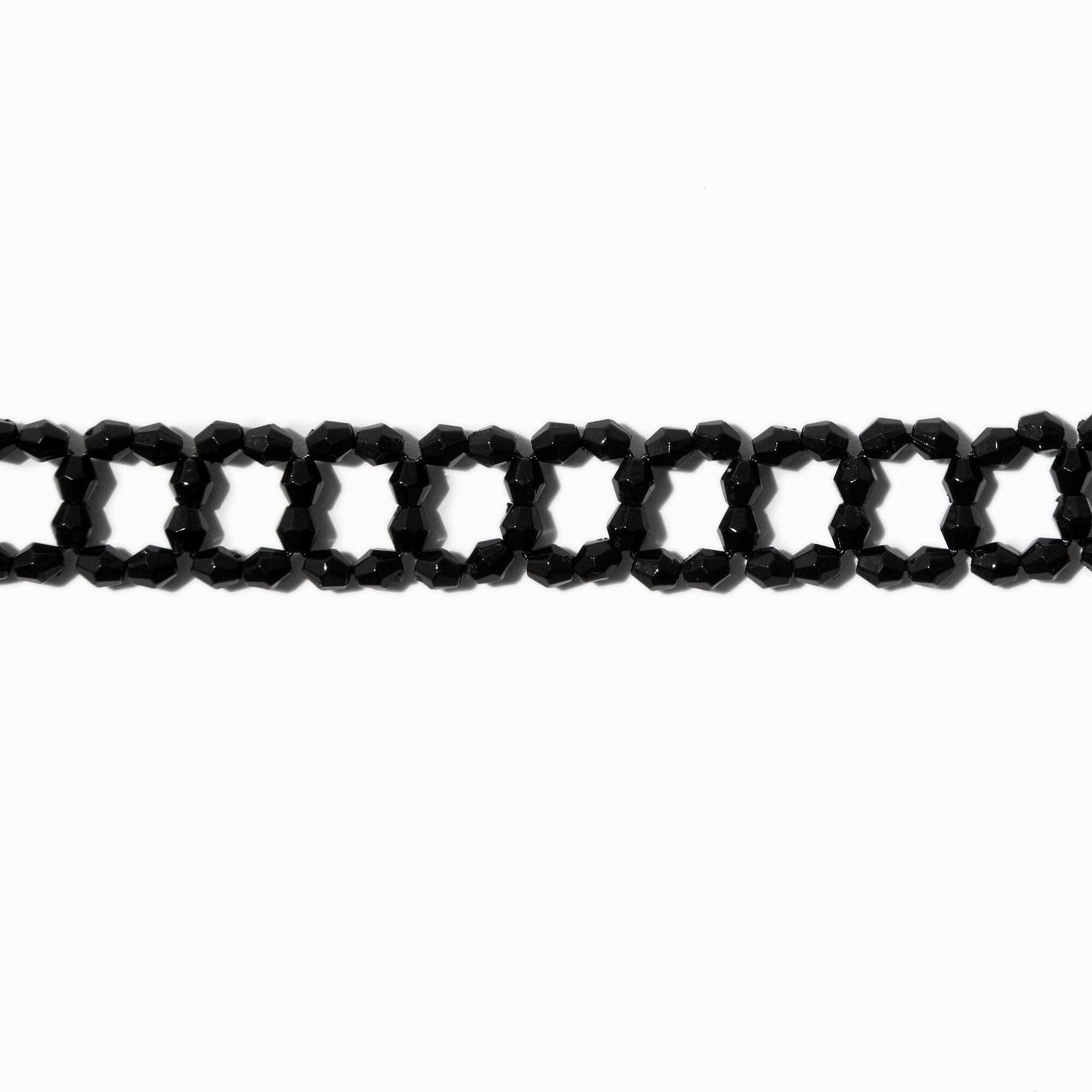 View Claires Beaded Choker Necklace Black information