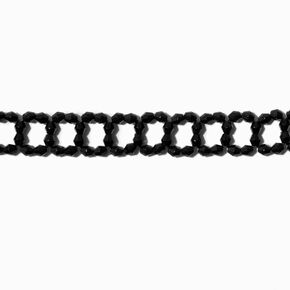 Black Beaded Choker Necklace,