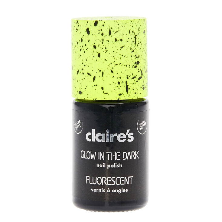 Glow in The Dark Speckled Nail Polish - Fluorescent Yellow,
