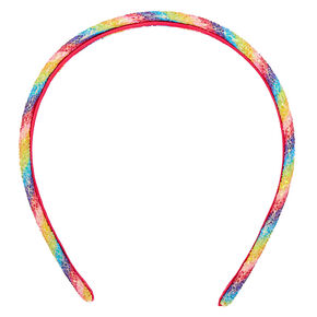 Rainbow Glitter Striped Headband,