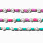 Bracelets &eacute;lastiques perl&eacute;s &agrave; disques tons de bijoux perle d&#39;imitation Claire&#39;s&nbsp;Club - Lot de 3,