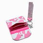 Pink Cow Print Wristlet Card Case,