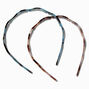Gray &amp; Blue Tortoiseshell Wave Headbands - 2 Pack,
