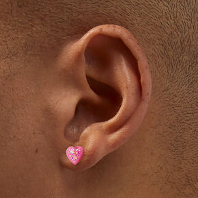 Pink Unicorn &amp; Donut Mixed Stud Earrings - 9 Pack ,