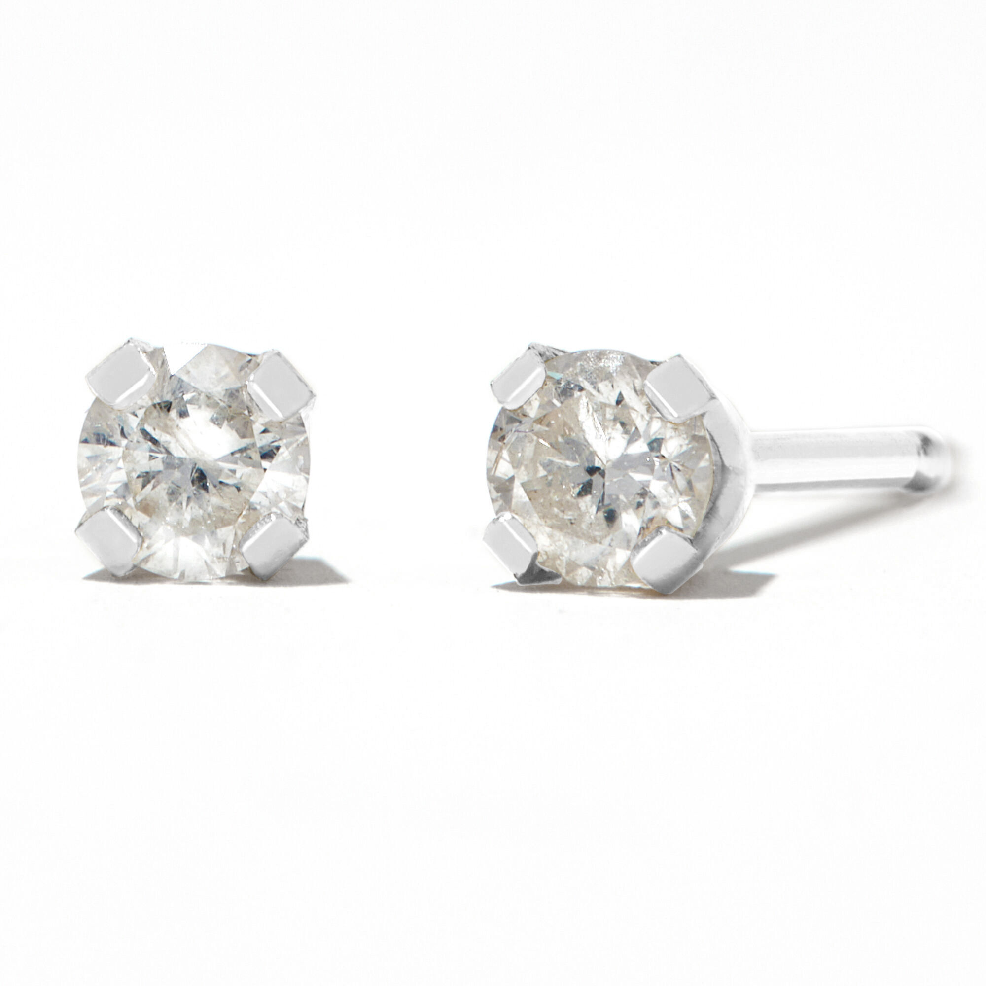 View Claires Round LaboratoryGrown Diamond Stud Earrings 110 Ct Tw 9Ct GoldTone White information