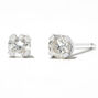 Clous d&#39;oreilles avec diamants de laboratoire ronds 1/10 ct. tw. couleur dor&eacute; blanc,