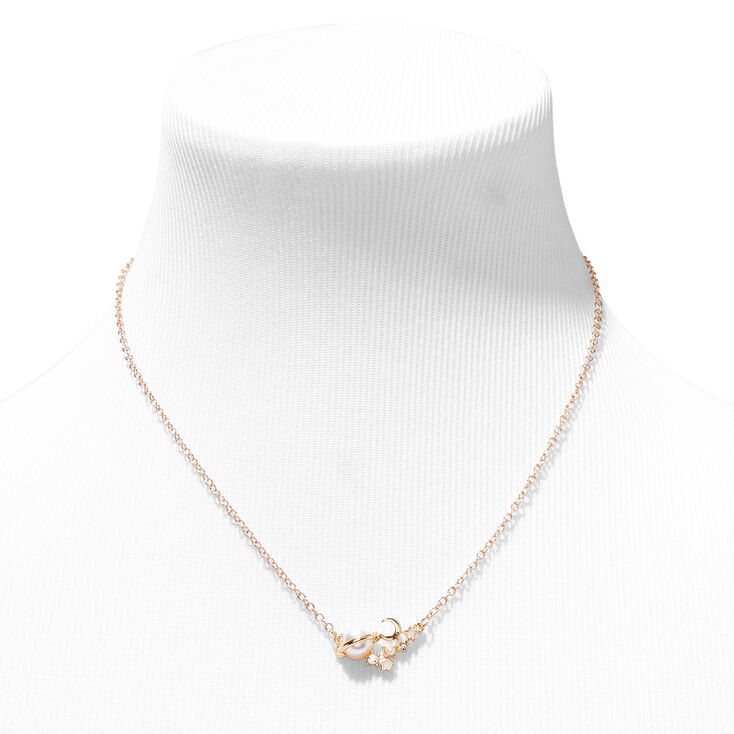 Lot cr&eacute;oles et collier &agrave; pendentif Saturne avec &eacute;toiles et perle d&#39;imitation &#40;lot de 2&#41;,