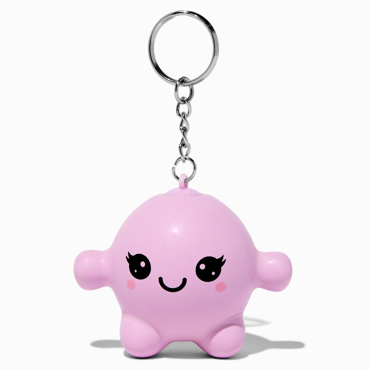 Porte-cl&eacute;s balle anti-stress fille lilas,