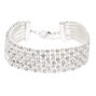Silver Pearl &amp; Rhinestone Chain Bracelet,