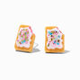 Glitter Breakfast Pastry Sterling Silver Post Stud Earrings,