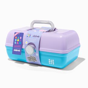 Caboodles Purple &amp; Blue Makeup Case with Stickers,