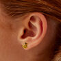 Yellow Crystal Rubber Ducky Stud Earrings,
