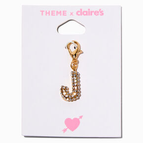 T H E M E x Claire&#39;s Gold-tone J Initial Charm,