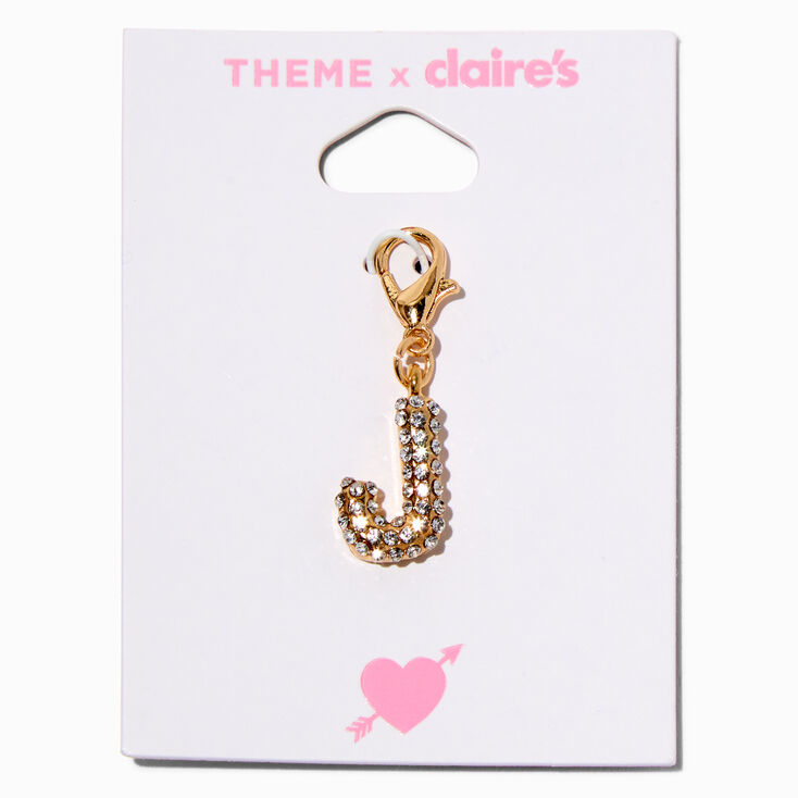 T H E M E x Claire&#39;s Gold-tone J Initial Charm,