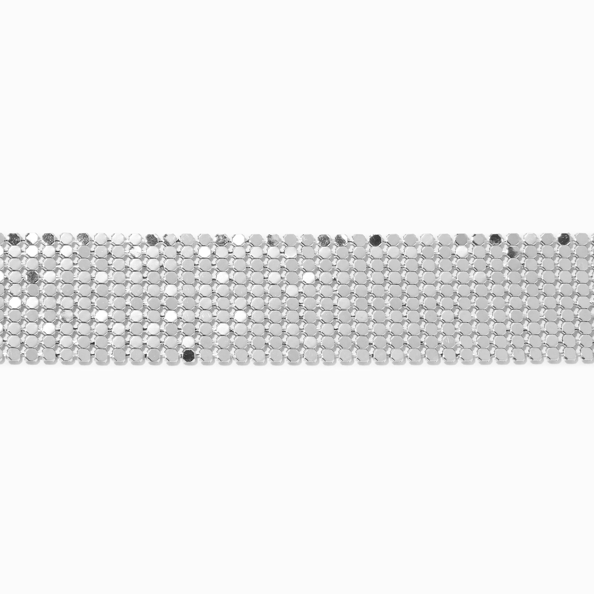 Silver mesh choker necklace on sale