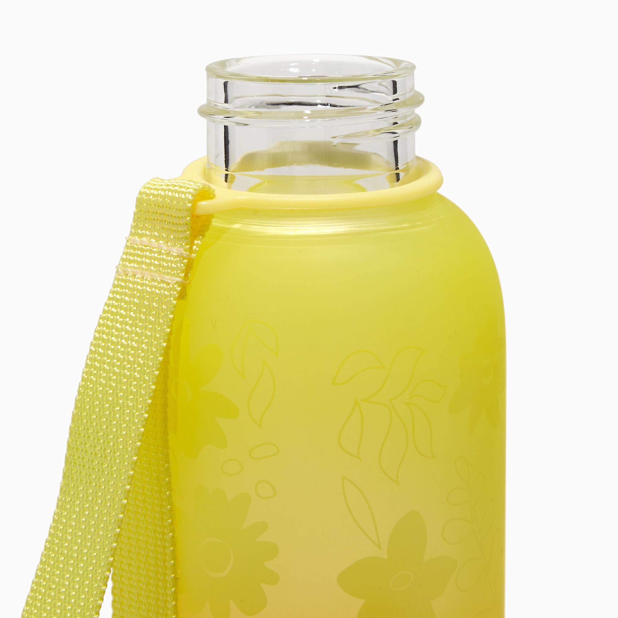 Gourde à fleurs avec dégradé jaune et orange,