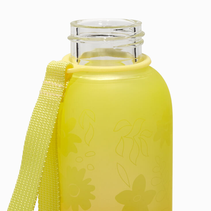 Yellow &amp; Orange Ombr&eacute; Floral Water Bottle,
