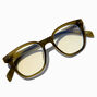 Solar Blue Light Reducing Crystal Green Clear Lens Oval Frames,