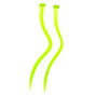 Faux Hair Clip In Extensions - Neon Yellow, 2 Pack,