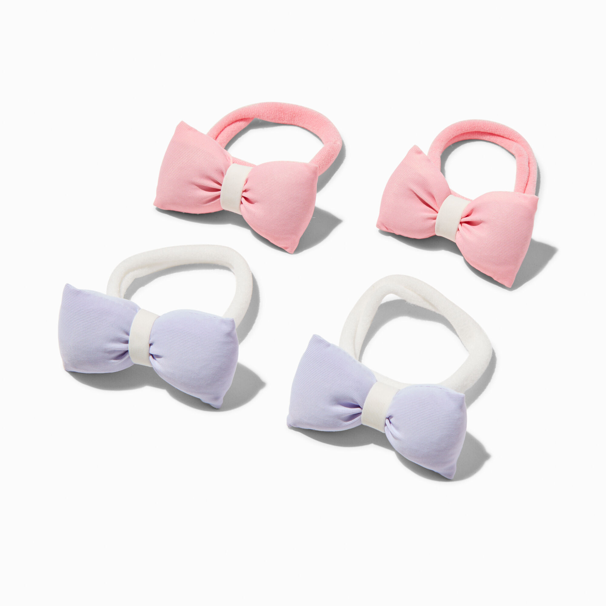 View Claires Club Pastel Puffy Bow Hair Ties 4 Pack information