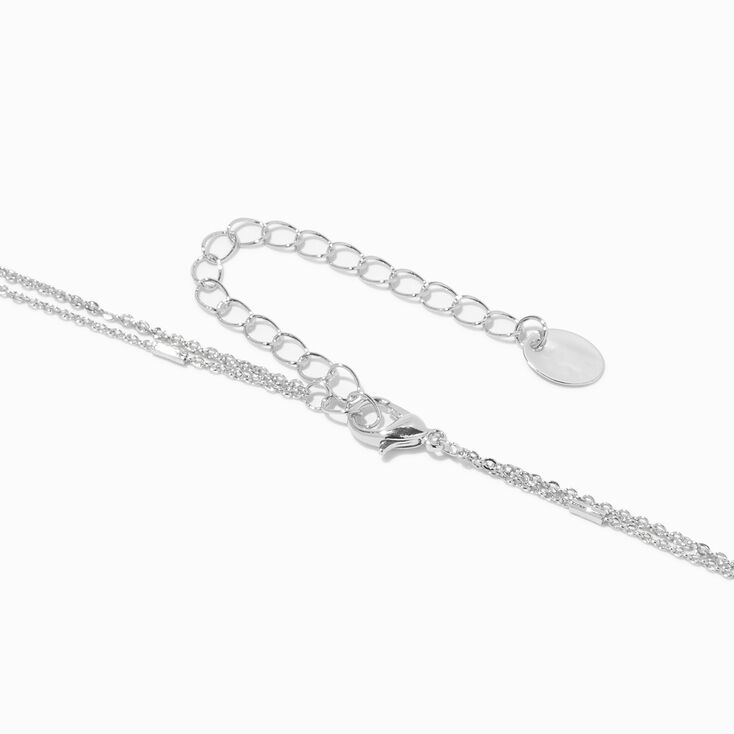 Silver Delicate Chain Y-Neck Multi Strand Necklace,